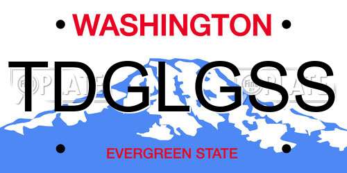 TDGLGSS Washington License Plate