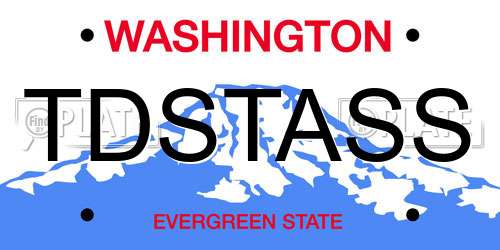TDSTASS Washington License Plate
