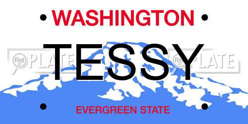 TESSY Washington License Plate