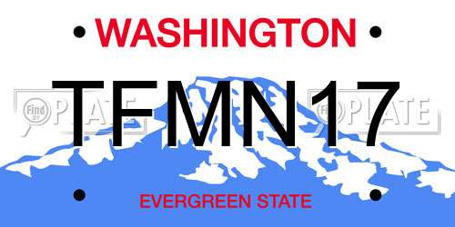 TFMN17 Washington License Plate