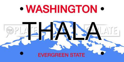 THALA Washington License Plate