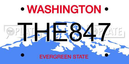 THE847 Washington License Plate