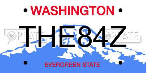 THE84Z Washington License Plate