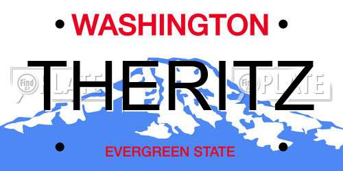 THERITZ Washington License Plate