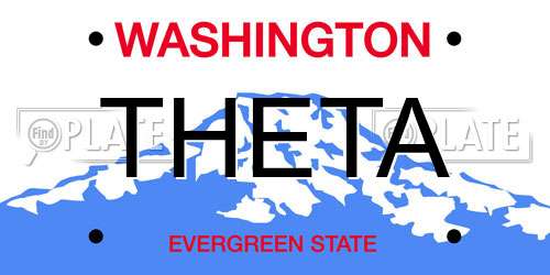 THETA Washington License Plate