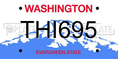 THI695 Washington License Plate