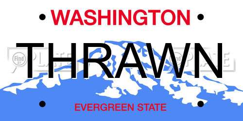 THRAWN Washington License Plate