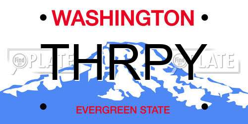 THRPY Washington License Plate