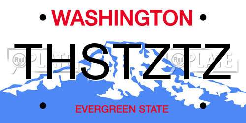 THSTZTZ Washington License Plate