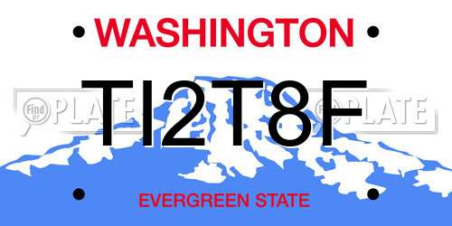 TI2T8F Washington License Plate
