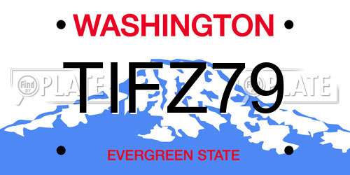 TIFZ79 Washington License Plate