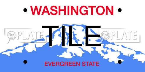 TILE Washington License Plate