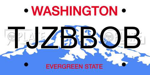 TJZBBOB Washington License Plate