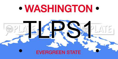 TLPS1 Washington License Plate