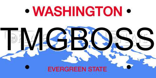 TMGBOSS Washington License Plate