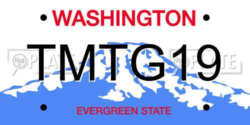 TMTG19 Washington License Plate
