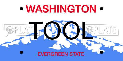 TOOL Washington License Plate