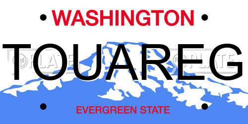 TOUAREG Washington License Plate