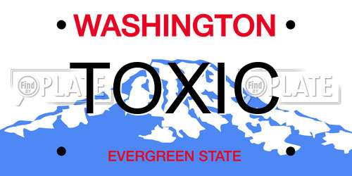 TOXIC Washington License Plate