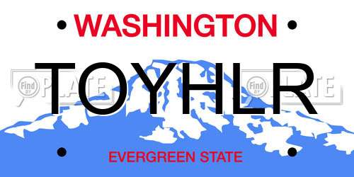 TOYHLR Washington License Plate