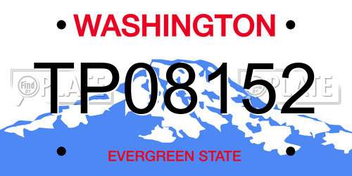 TP08152 Washington License Plate