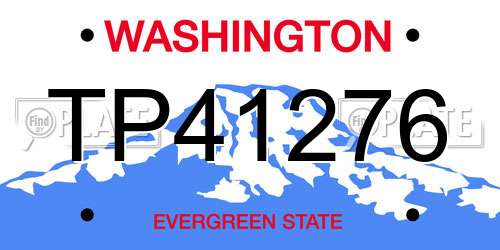 TP41276 Washington License Plate