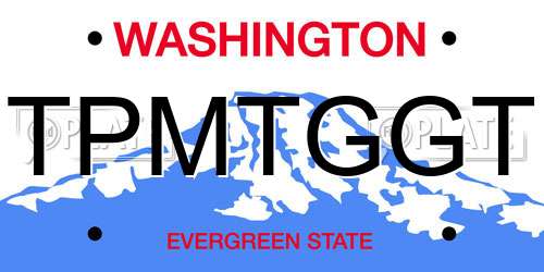TPMTGGT Washington License Plate