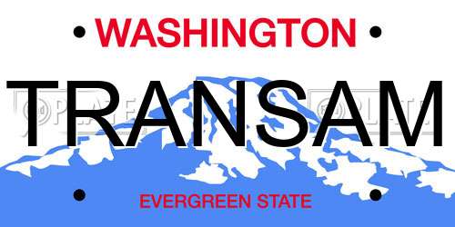 TRANSAM Washington License Plate