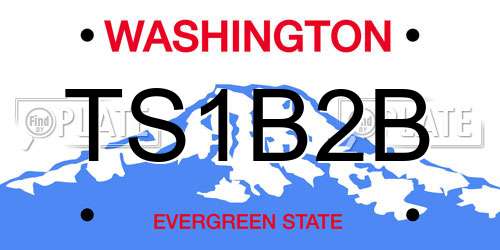 TS1B2B Washington License Plate