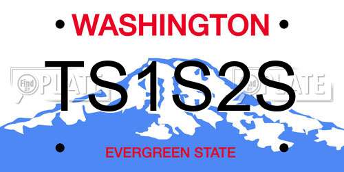 TS1S2S Washington License Plate
