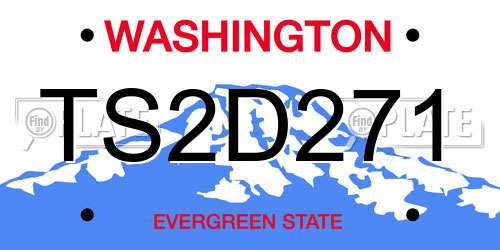 TS2D271 Washington License Plate