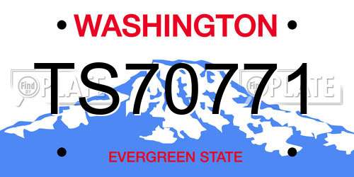 TS70771 Washington License Plate