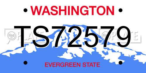 TS72579 Washington License Plate