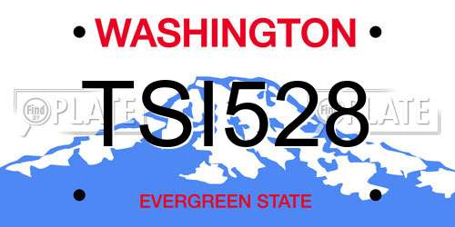 TSI528 Washington License Plate