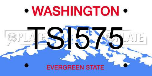 TSI575 Washington License Plate
