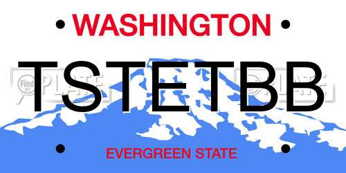 TSTETBB Washington License Plate