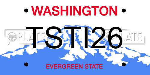 TSTI26 Washington License Plate