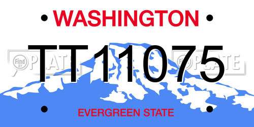 TT11075 Washington License Plate