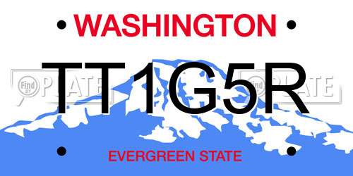 TT1G5R Washington License Plate
