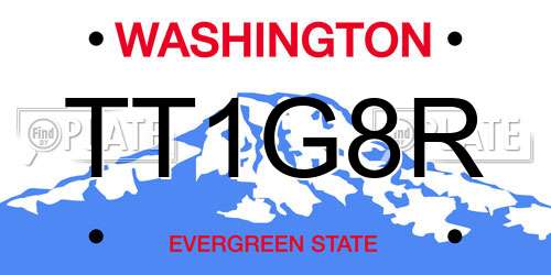 TT1G8R Washington License Plate
