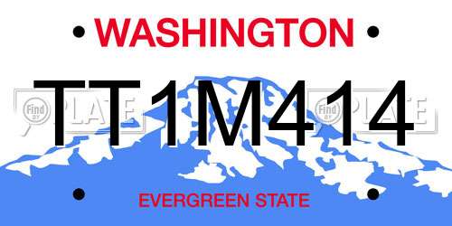 TT1M414 Washington License Plate