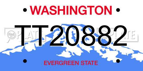 TT20882 Washington License Plate