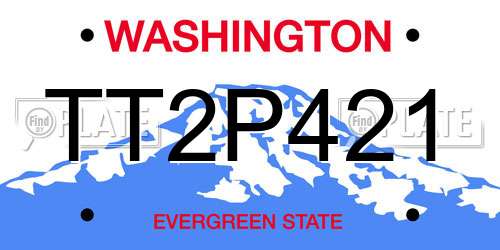 TT2P421 Washington License Plate