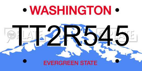TT2R545 Washington License Plate