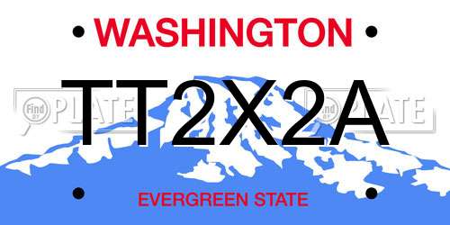 TT2X2A Washington License Plate