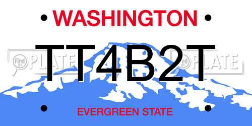 TT4B2T Washington License Plate