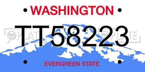 TT58223 Washington License Plate