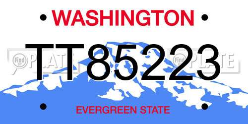 TT85223 Washington License Plate