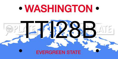 TTI28B Washington License Plate