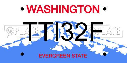TTI32F Washington License Plate
